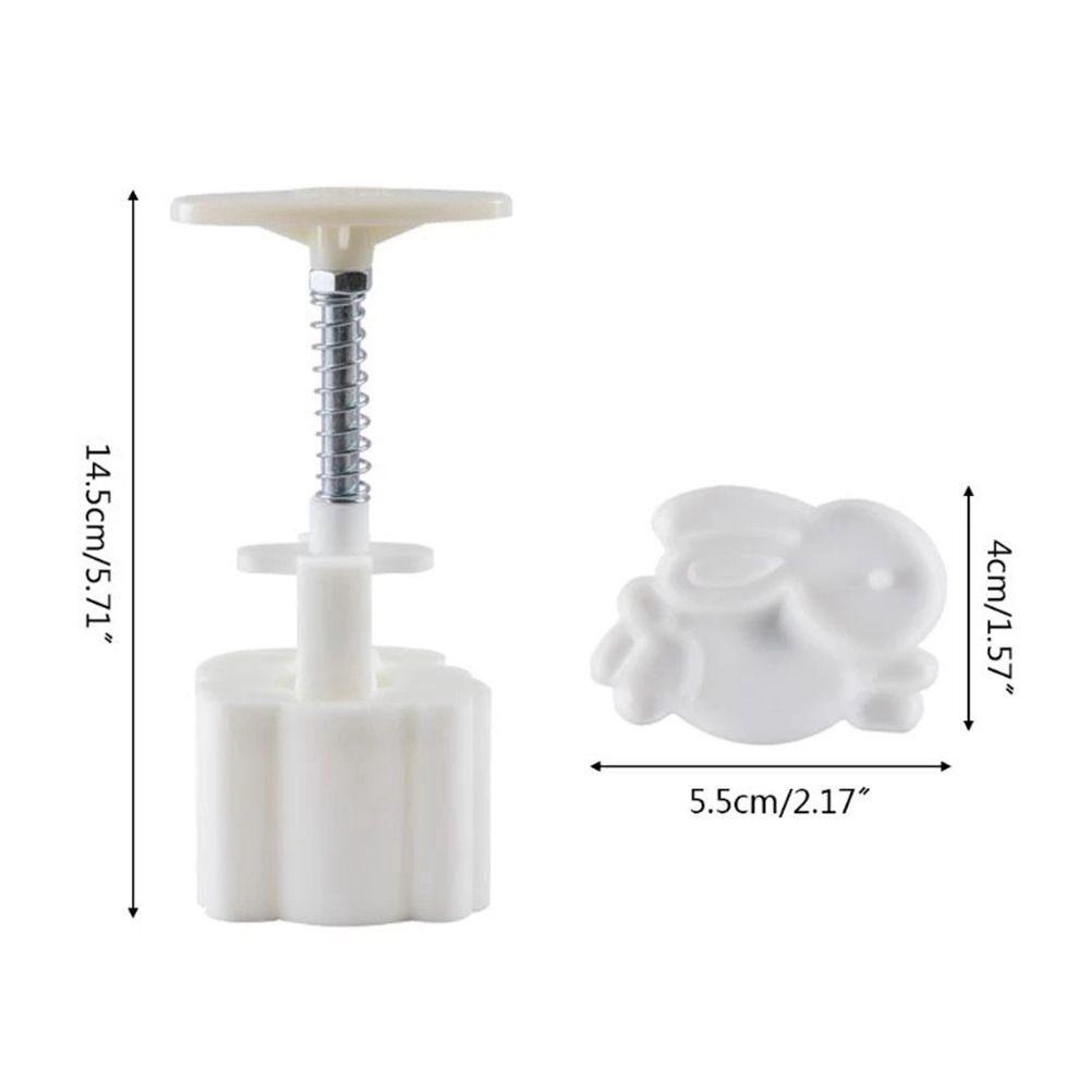 Khuôn Làm Bánh Trung Thu Hình Thỏ 3D Dễ Thương