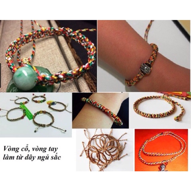 GIÁ SỈ  Dây chỉ ngũ sắc tết vòng tay handmade DIY - Hàng loại 1 siêu đẹp PH189