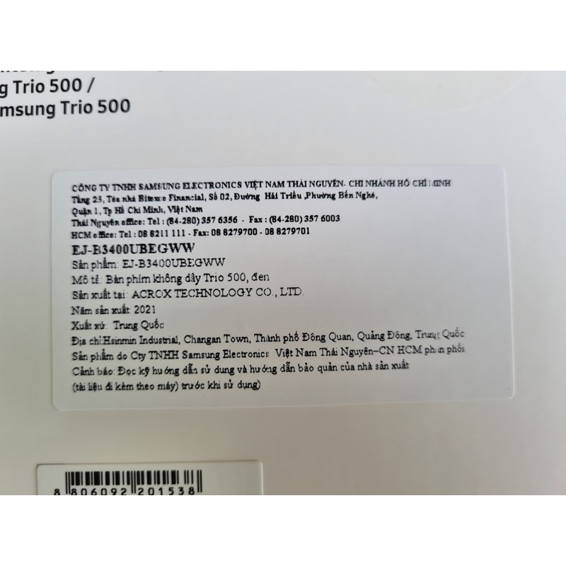 Bàn phím không dây Samsung Smart Keyboard Trio 500 - Hàng Chính Hãng