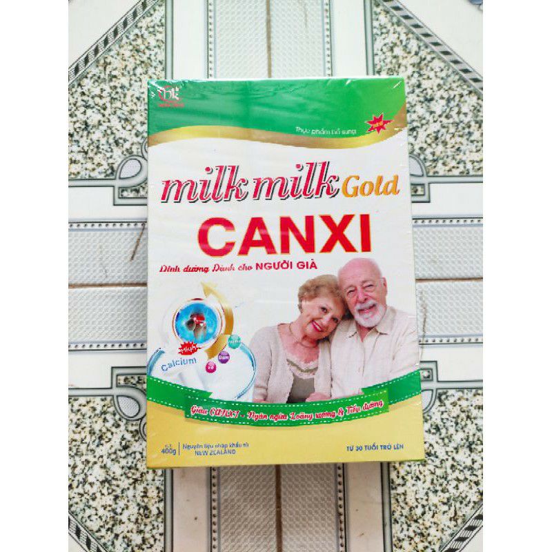 sữa bột canxi milk milk gold hộp giấy 400g.