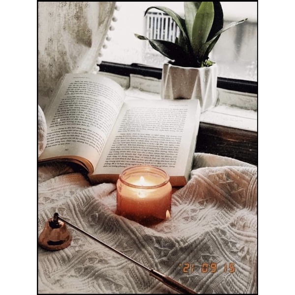Nến thơm thiên nhiên trang trí phòng ấm áp, nến cốc 5x4cm decor không khói