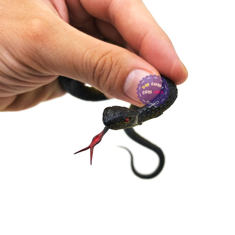 Đồ chơi mô hình con rắn mini bằng cao su - động vật trang trí halloween cho bé