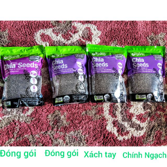 Combo 20 túi Hạt chia Úc loại 1 kg hạn dùng 2023- tặng kèm bút soi UV cho hàng chính ngạch
