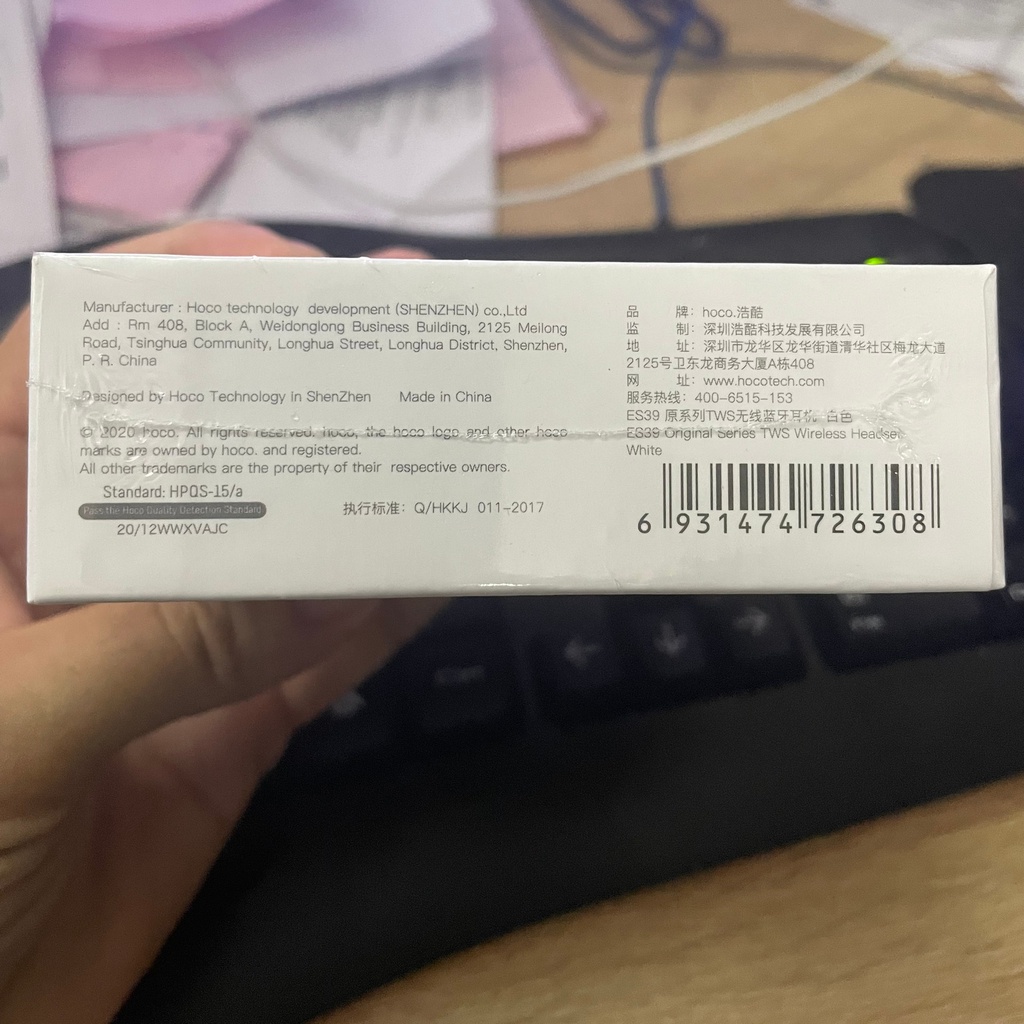 Tai nghe Bluetooth True Wireless Hoco ES39 Original series V5.0