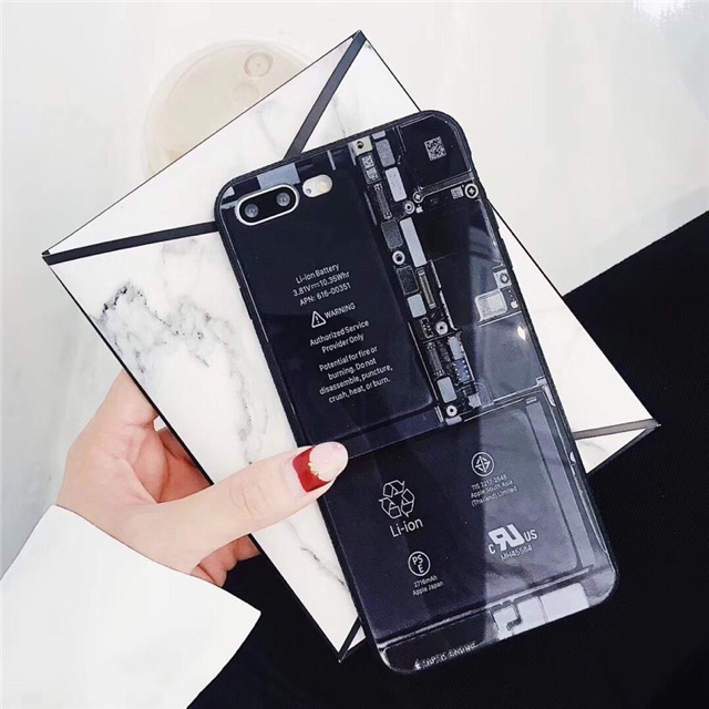 Ốp gương hình linh kiện cho iphone X xs 6 6s plus