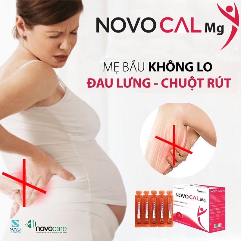 Novocal Mg– Hộp 30 ống bổ sung canxmagie hữu cơ nguyên liệu pháp không gây táo bón