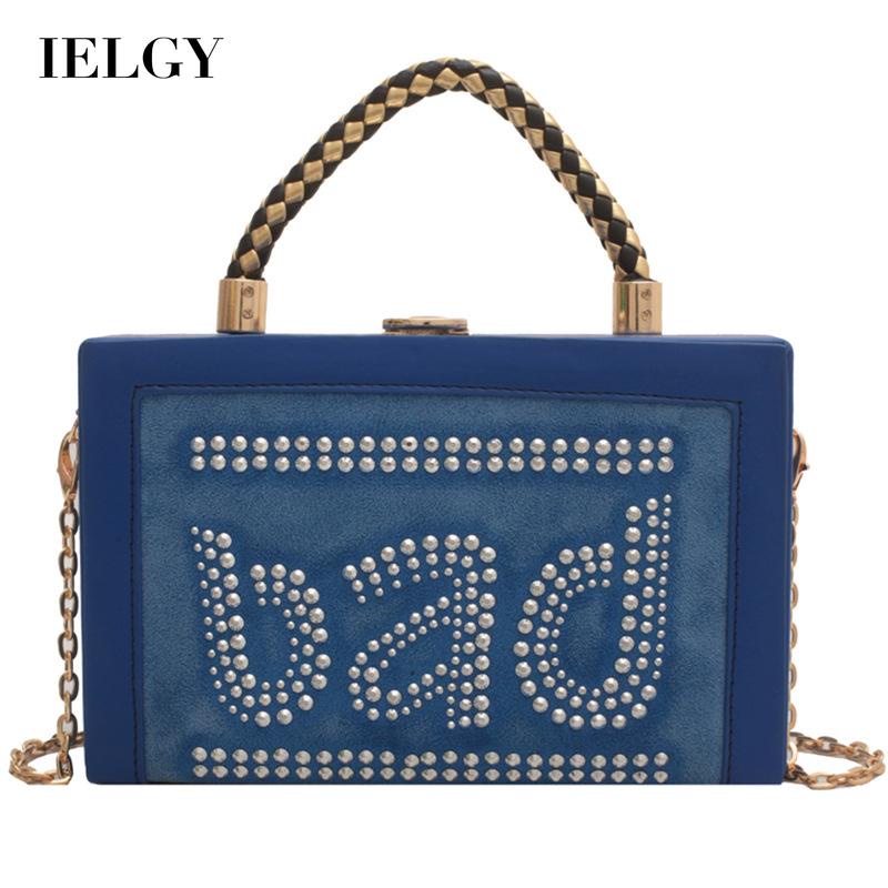 Túi Đeo Chéo Hình Vuông Cỡ Nhỏ Đính Đá Lấp Lánh Phong Cách Hàn Quốc Thời Trang Cho Nữ