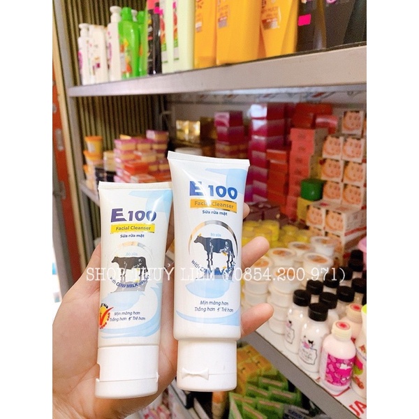 Sữa rữa mặt e100 bò trắng sáng da