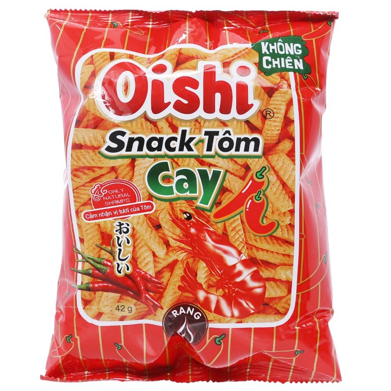 Snack Oishi các loại (cua vị sốt chua ngọt, tôm cay, indo mực, phomat miếng) gói 40g / 80g