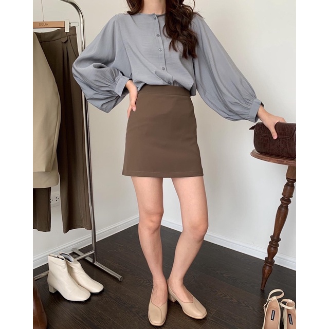 811 CHÂN VÁY NGẮN CHỮ A TRƠN