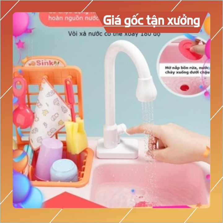 (có sẵn) Bộ Đồ Chơi Bếp Bồn Rửa Bát BBS - Nấu Ăn Cho Trẻ Em Tập Làm Việc Nhà - Đồ Chơi Giáo Dục Cho Bé Trai Bé Gái