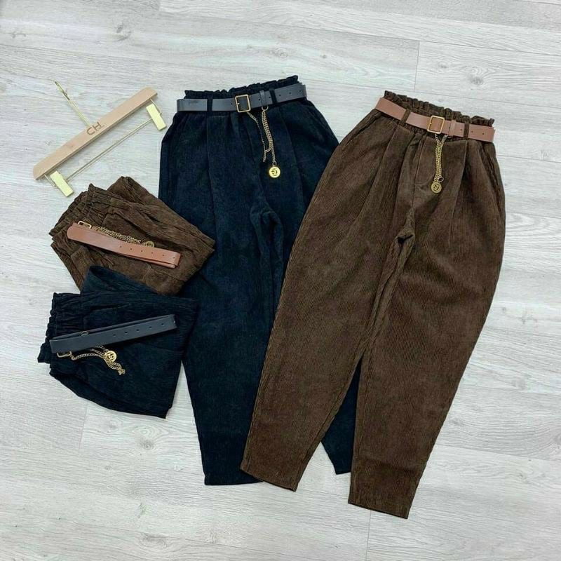 Quần Nhung Hót Hít-Dáng Baggy Chất Đẹp