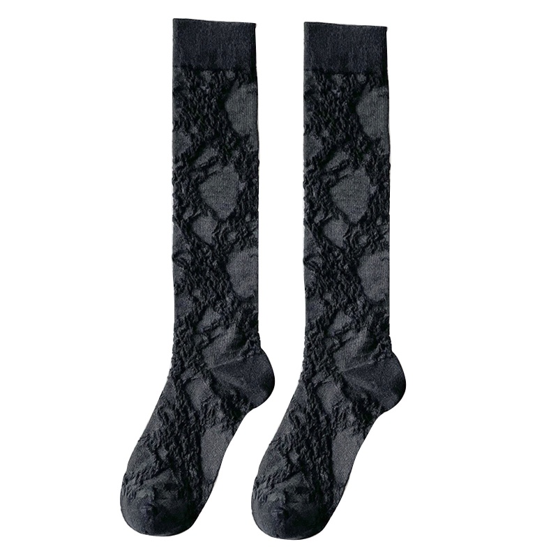 Xiangbao Vớ Lửng Bằng Cotton Lưới Mỏng Màu Trơn Họa Tiết Kẻ Sọc Caro Phong Cách Lolita Mùa Hè Cho Nữ