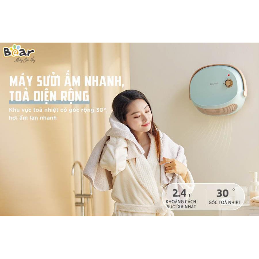 Máy sưởi #Bear cao cấp - chống thấm nước -  không gây khô da.