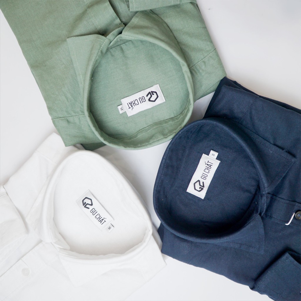 Áo Đũi (Linen) Nam Cài Khuy GU CHẤT Chất Vải Đũi Thoáng Mát Dài Tay GUD010