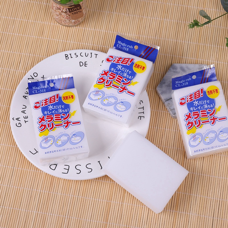 Miếng Bọt Biển Nano, Trắng Lau Chùi Xe Hơi, Nhà Bếp, Kích Thước 10 * 6 * 2cm