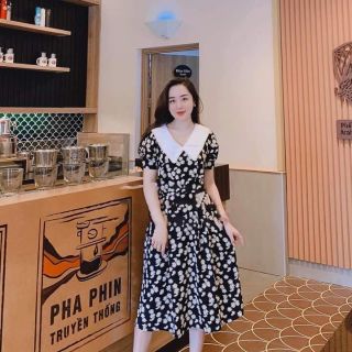 Đầm hoa cúc vintage