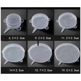 Set 6 miếng silicon co giãn bọc thức ăn