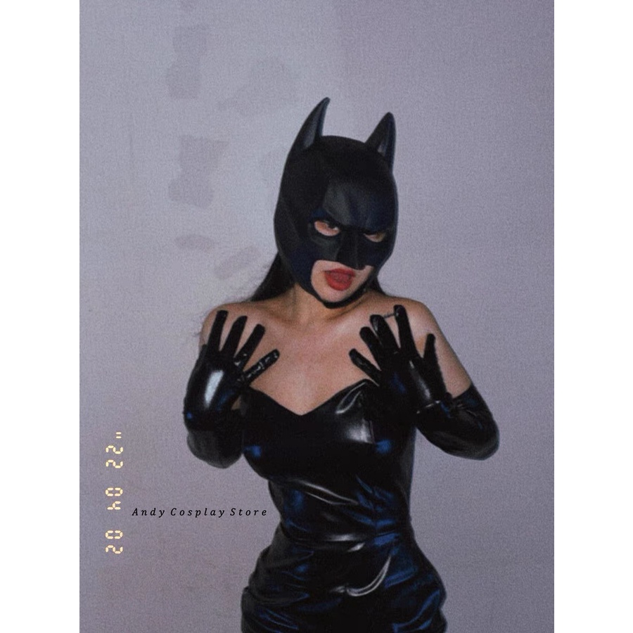 [CÓ SẴN] Găng tay PU dài đen