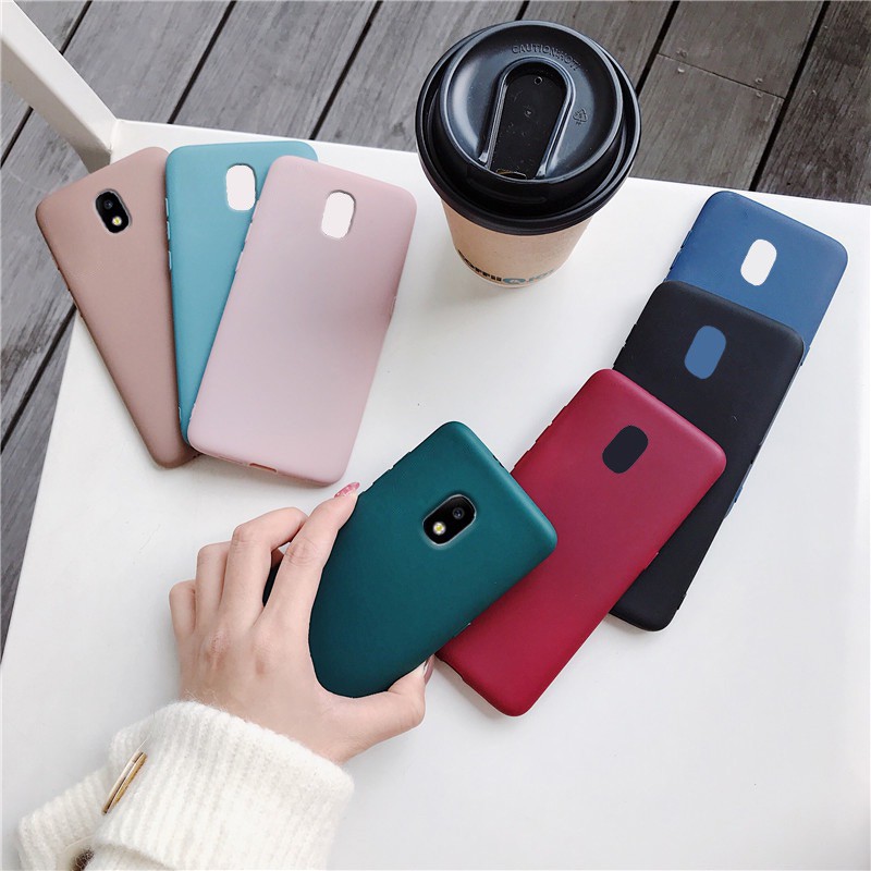 Ốp điện thoại silicon TPU mềm mỏng màu kẹo đơn giản cho Samsung Galaxy J5 J7 J3 Pro 2017 J7 2016 J8 2018