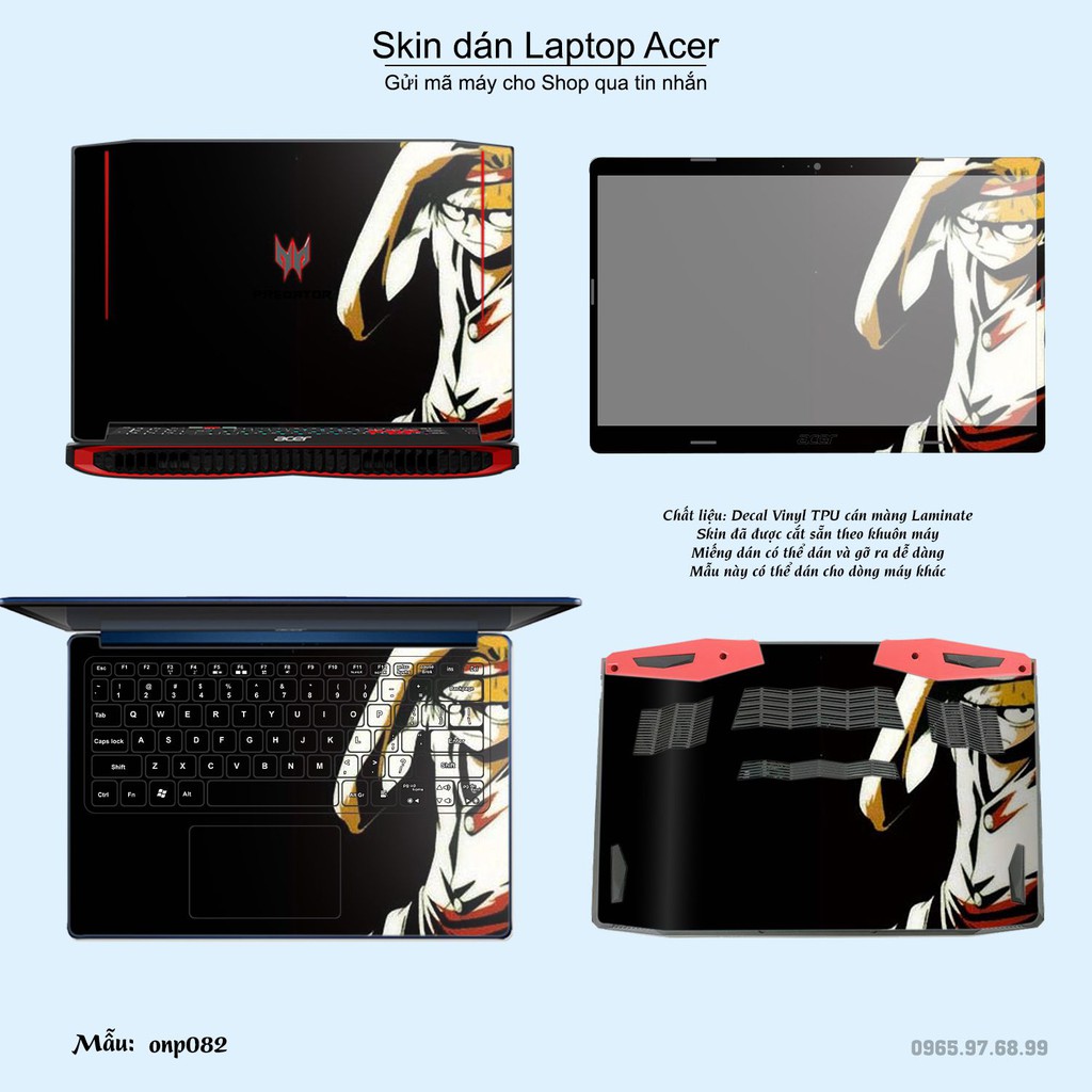 Skin dán Laptop Acer in hình One Piece nhiều mẫu 7 (inbox mã máy cho Shop)