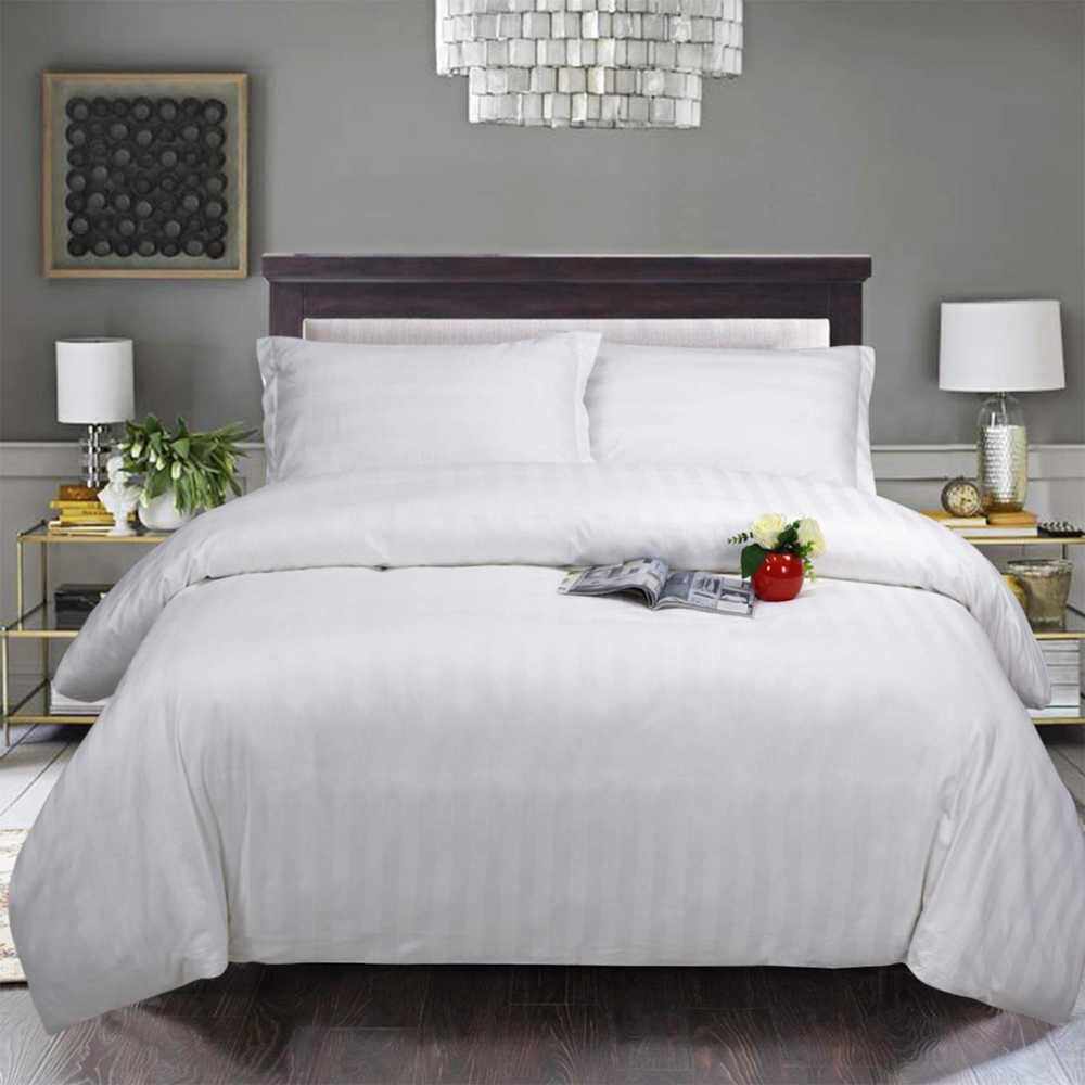 Tấm Trải Giường Khách Sạn Trắng trơn Riotex, vải CVC cao cấp.