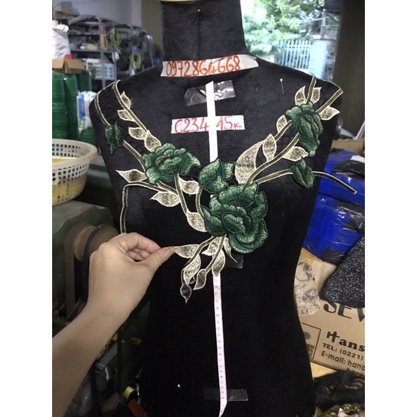 Cổ thêu hoa cao cấp mã C234