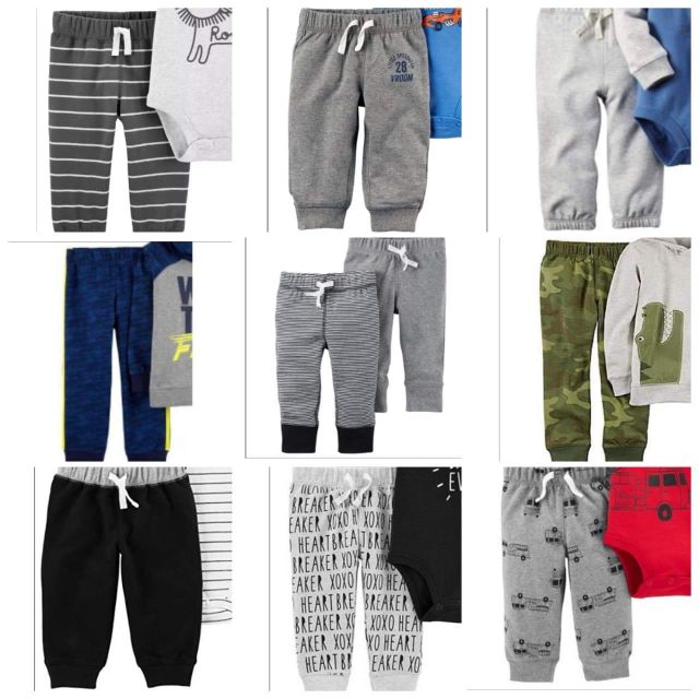 Quần thun dài bé trai size 3m-18m