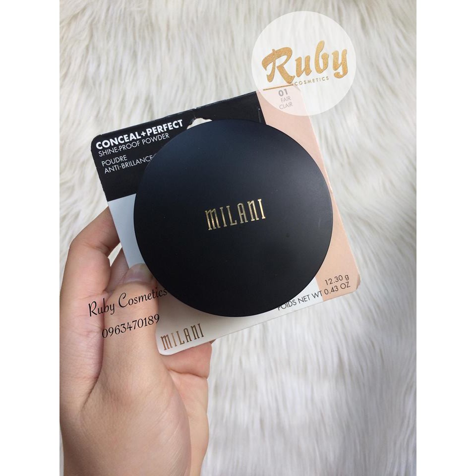 Phấn Nền + Phủ Kiềm Dầu Milani Conceal + Perfect Shine Proof Powder (12,3g)