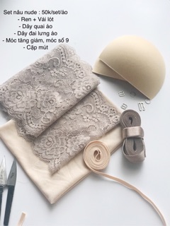 Set phụ liệu may áo bra