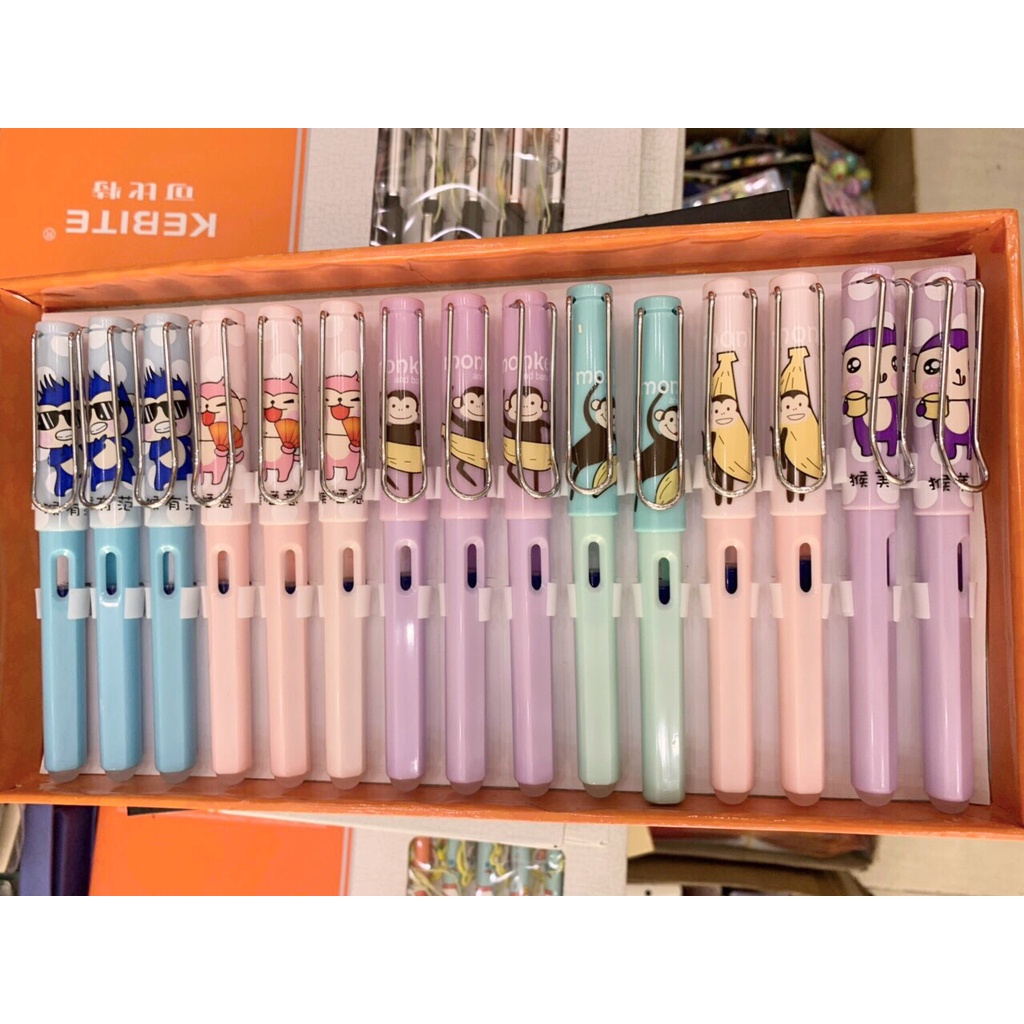 BÚT LUYỆN CHỮ ĐẸP CÓ ĐẦU TẨY /  HỘP 30 ỐNG  MỰC VIẾT PINK NHẬT BẢN 025 ( MỰC XÓA ĐƯỢC)