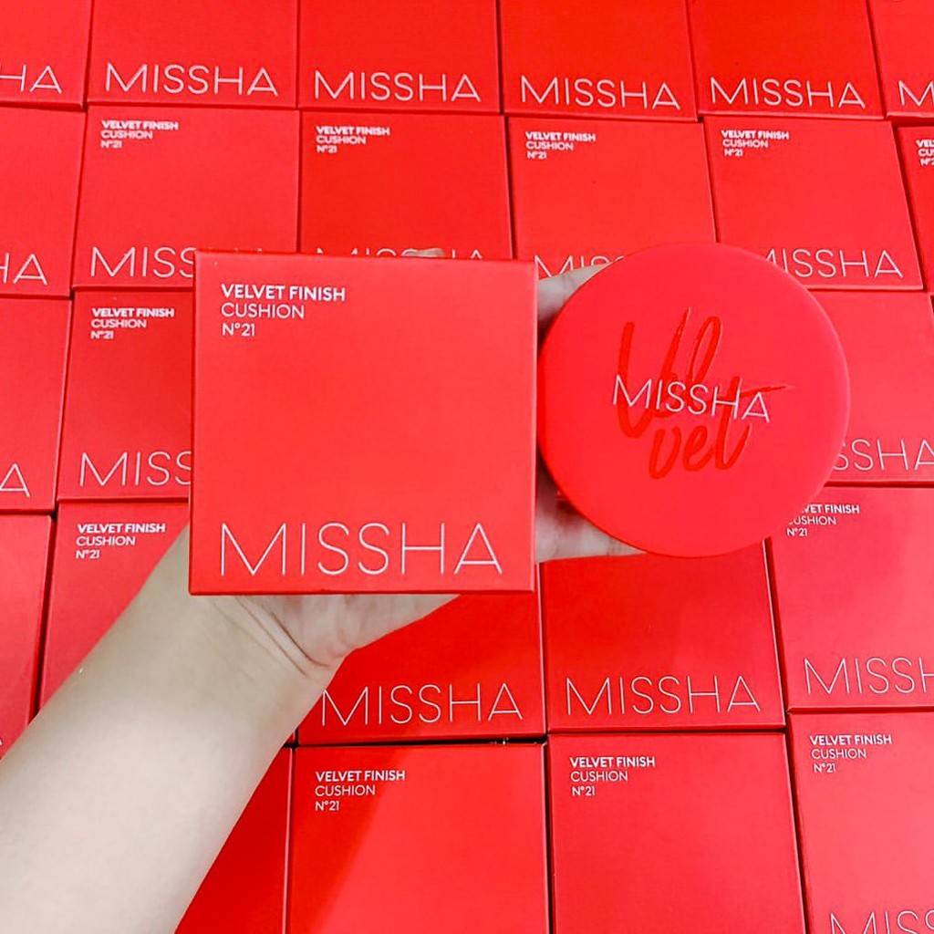 Phấn Nước Missha Velvet Finish Cushion - Màu Đỏ | BigBuy360 - bigbuy360.vn