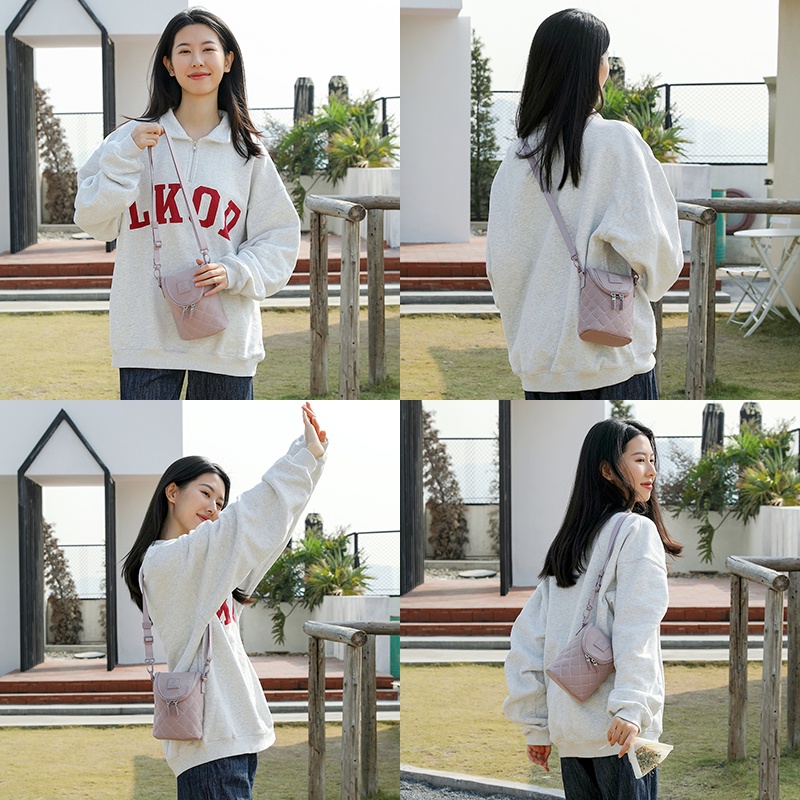 Túi Đeo Chéo/ Đeo Vai Đựng Điện Thoại Mini Bằng Nylon Chống Thấm Nước Thời Trang Cho Nữ