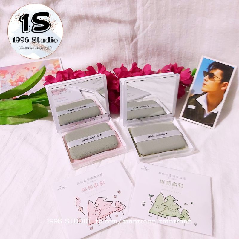 [ORDER] Giấy thấm dầu LOLOLA dạng hộp phấn mini nội địa Trung 80 miếng (tặng thêm 80 miếng) | BigBuy360 - bigbuy360.vn