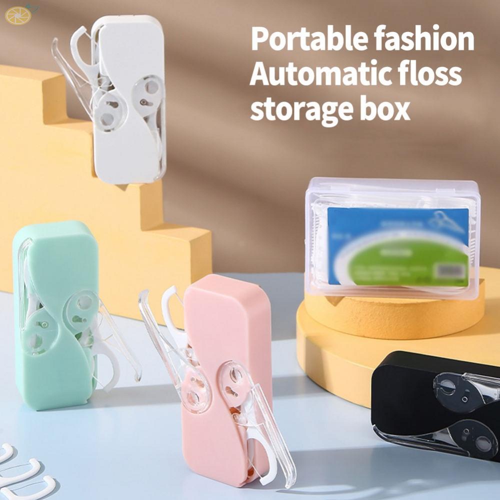 Hộp Đựng Tăm Xỉa Răng Kèm 12 Que Chỉ Làm Sạch Tự Động