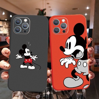 Dành Cho iPhone 13 Pro Max 12 11 XR XS 7 8 Plus SE 2020 Cặp Đôi Dễ Thương Chuột Mickey Minne Chuột Vuông Cạnh