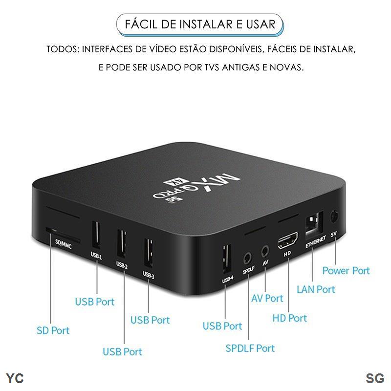 Đầu TV box MXQ Pro Thông Minh 16 + 256gb HD 4K 2.4Gw Wifi android10.1 KèM Phụ KiệN