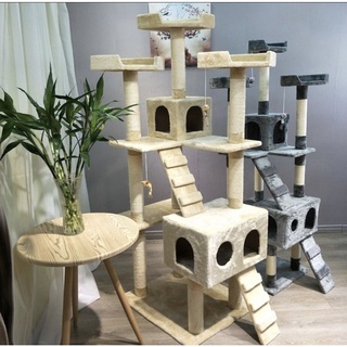 ( Tặng cần câu ) Trụ cào móng cho mèo- Cattree nhà cây cho mèo- nhà cho mèo mẫu mới