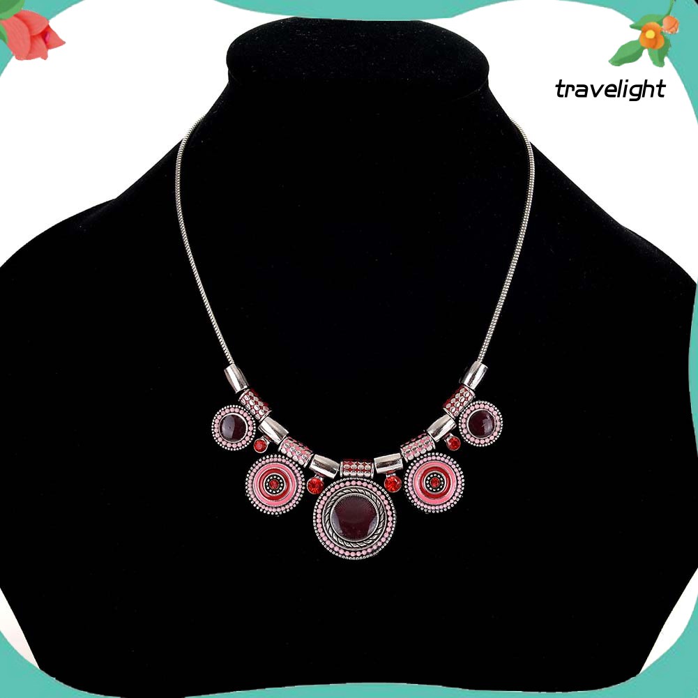 Vòng cổ Mặt Tròn Đính Đá Thời Trang Dành Cho Nữ