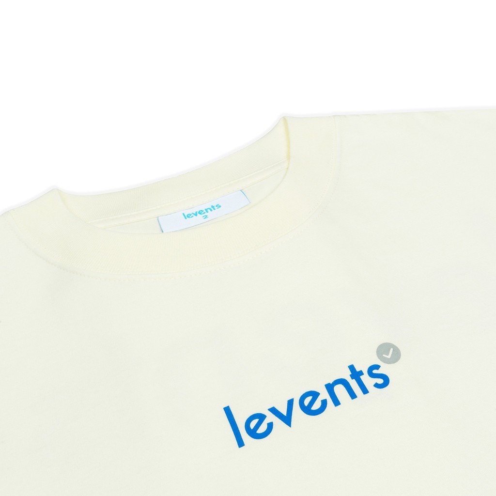 Áo thun Levents Popular Logo/ Cream Blue tee local brand full tag unisex