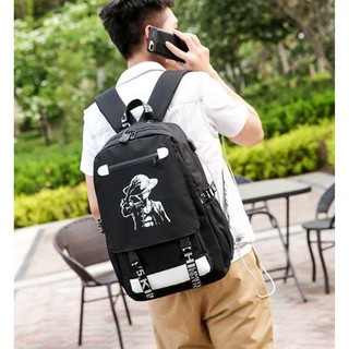 Balo Luffy Dạ Quang, Có Khóa Số Bảo Mật Chất Liệu Vải Offox Bền, Chống Thấm Nước Nhẹ