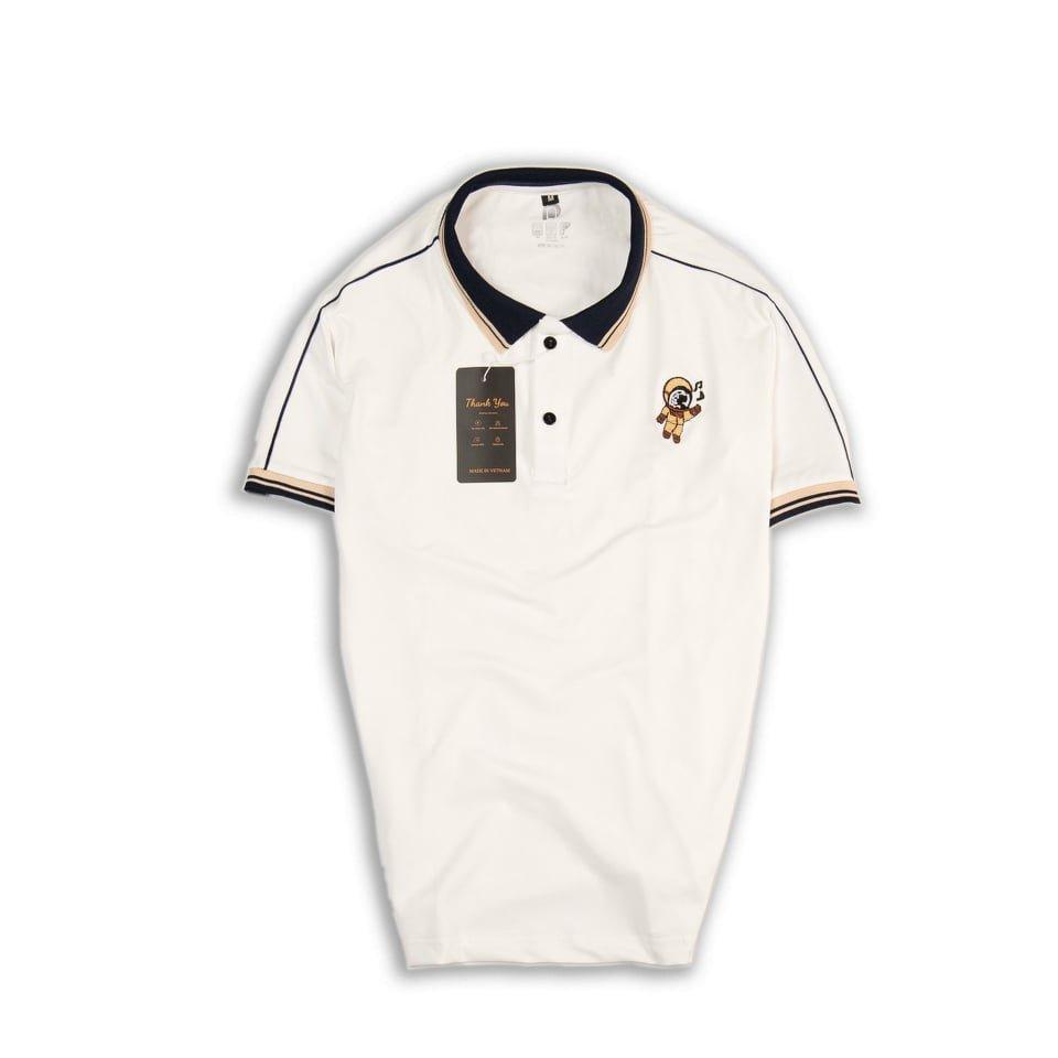 Áo polo nam ngắn tay cổ bẻ thêu hoạ tiết vải cotton co dãn thông hơi thoáng mát ARUSHOP