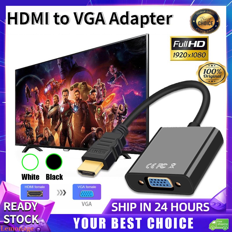 Bộ chuyển đổi hdmi 1080p sang vga bộ chuyển đổi video cáp dvi sang vga với âm thanh cho tv máy tính xách tay pc máy chiếu màn hình máy tính