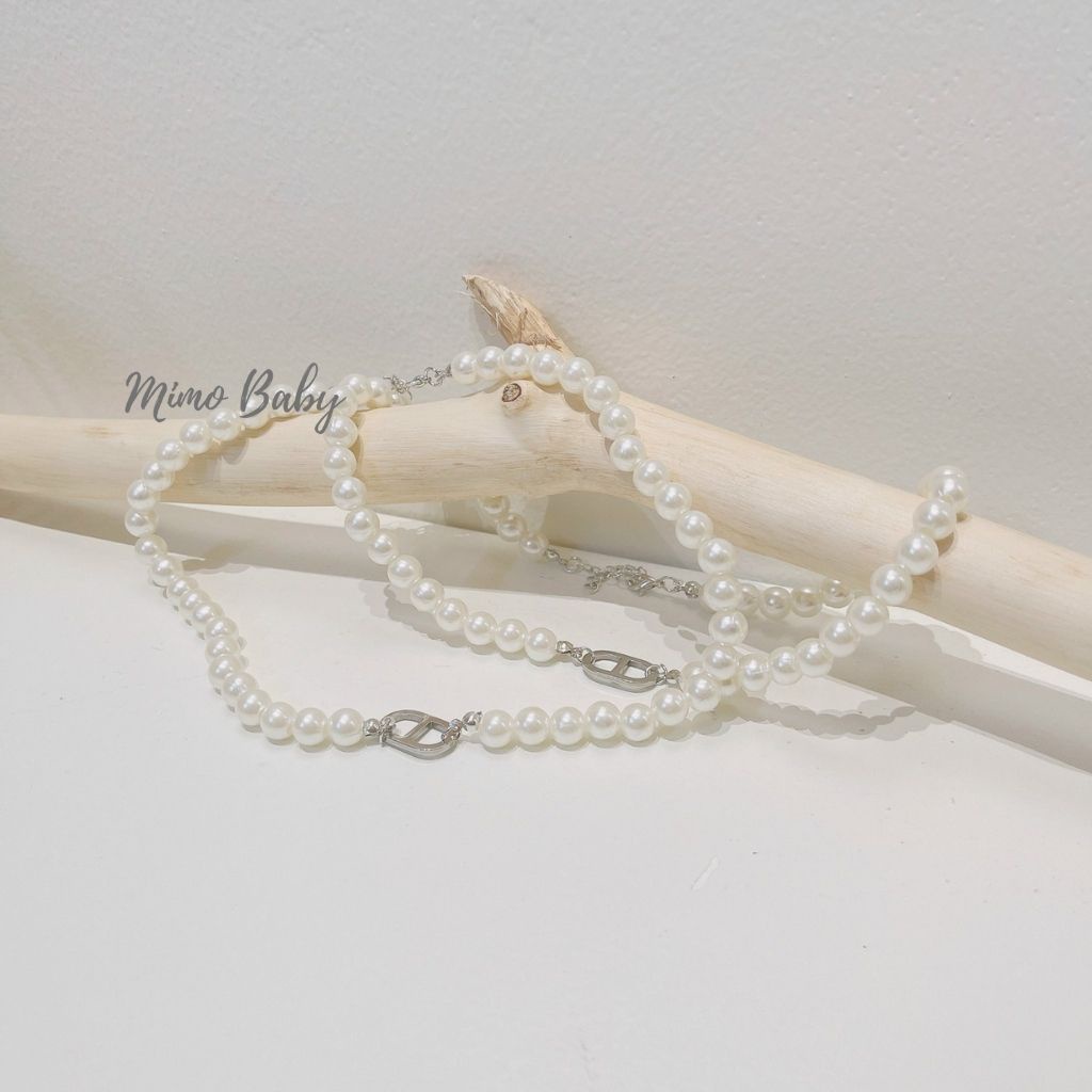 Vòng cổ chocker vòng ngọc trai nhân tạo cho nữ và bé gái KT23 Mimo baby