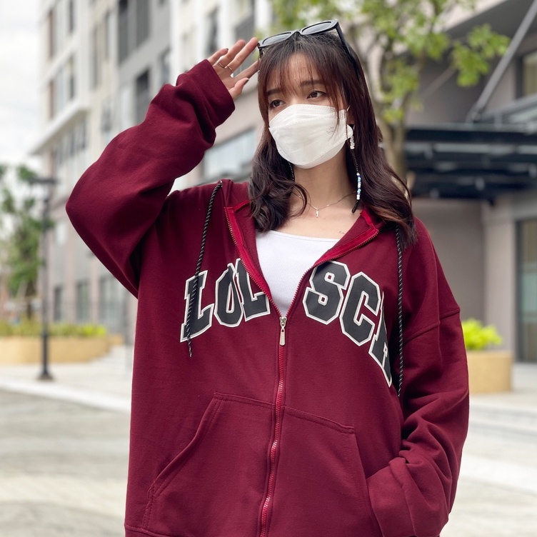 Áo Khoác Nỉ Bông SCH Hoodie Zip form rộng Unisex Nam Nữ (Ảnh Thật/Có Sẵn) ZoZo