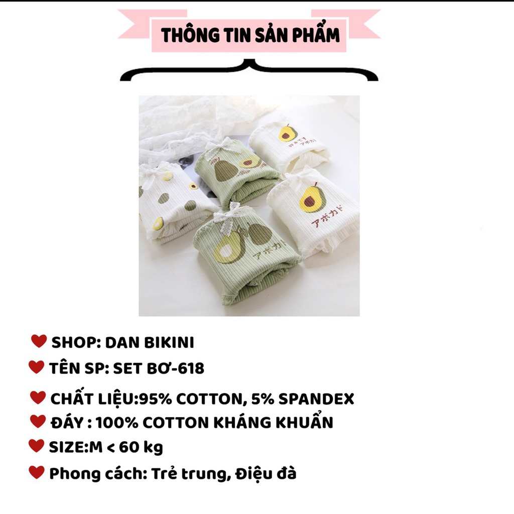 Quần lót nữ ❤️️FREESHIP❤️️ Quần Lót Nữ gân tăm trái bơ thoáng khí - Quần Lót mềm mại lên dáng sexy SET Bơ Matcha 618 | BigBuy360 - bigbuy360.vn