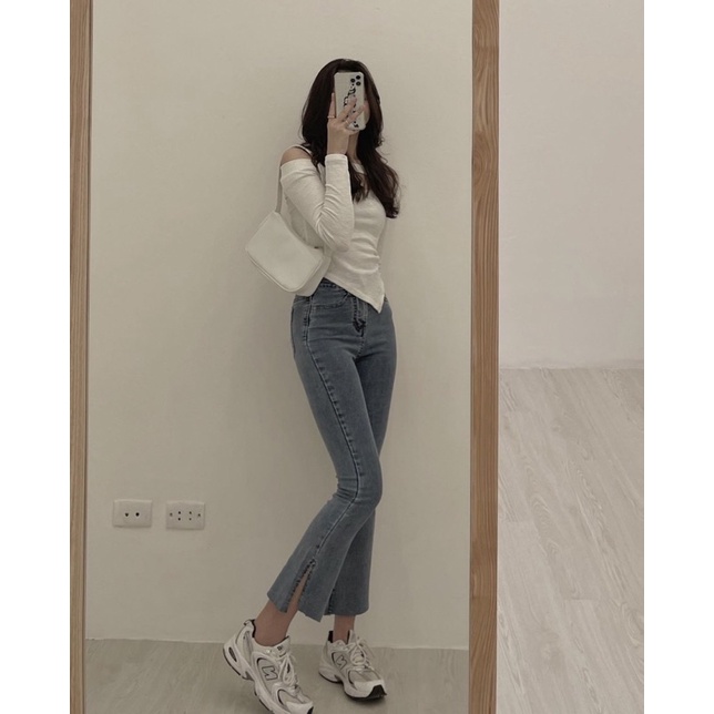 [HÀNG SẴN]ÁO THUN TĂM VẠT LỆCH CỔ ĐAN DÂY LẠ MẮT 203