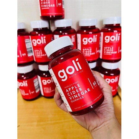 Kẹo dẻo giấm táo hỗ trợ giảm cân date 6/2024 Goli Apple Cider Vinegar Gummies - 60 Viên - EDS Hàng Mỹ