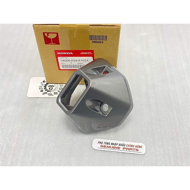 Ốp chụp đuôi pô VARIO, CLICK 2018 chính hãng Honda Indo 18306K59A70ZA