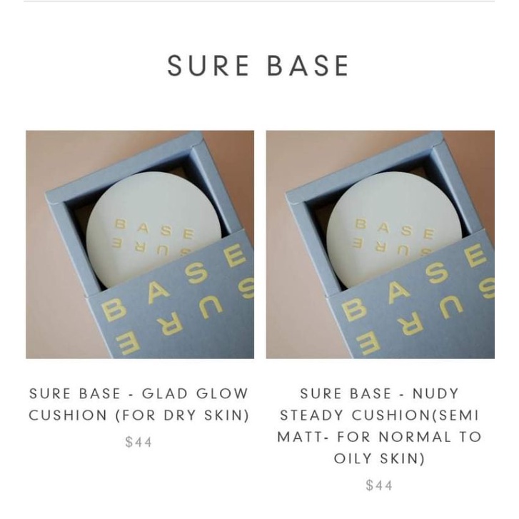 Phấn nước SURE BASE - GLAD GLOW CUSHION, NUDY STEADY CUSHION 13ml